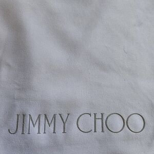 Jimmy Choo Dust Bag White 11.5"x14" Drawstring Cover Logo Storage